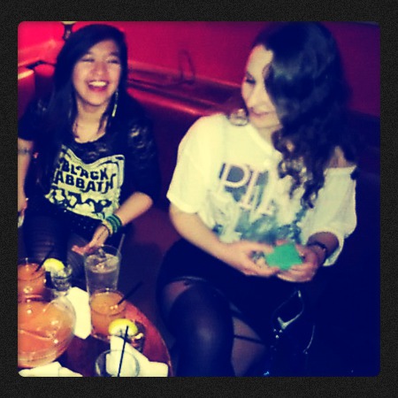 Me and T, lady bromancing it at my "Sex, Drugs, and Rock 'n' Roll" themed birthday